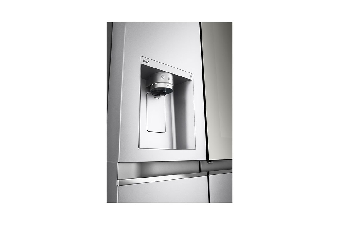 LG 635(L) | Mirror InstaView Door-in-Door™ | Smart Inverter Compressor | Side by Side Refrigerator | UVnano™, Front door open with food view , GC-X267MSEW, thumbnail 10