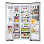 LG 635(L) | Mirror InstaView Door-in-Door™ | Smart Inverter Compressor | Side by Side Refrigerator | UVnano™, Left side view, GC-X267MSEW, thumbnail 3