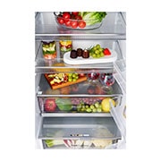 LG 349L InstaView™ Bottom Freezer Refrigerator Essence Black Steel, drawer with food , GC-V459FSKW, thumbnail 10