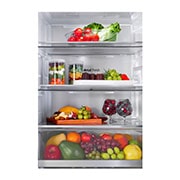 LG 349L InstaView™ Bottom Freezer Refrigerator Essence Black Steel, drawer with food , GC-V459FSKW, thumbnail 8