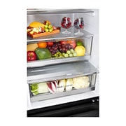 LG 349L InstaView™ Bottom Freezer Refrigerator Essence Black Steel, drawer with food , GC-V459FSKW, thumbnail 9