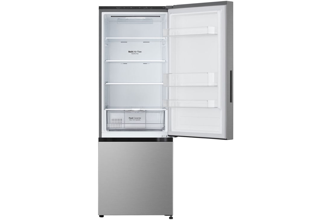 LG 335(L) | Bottom Freezer Refrigerator | Smart Inverter Compressor | LINEAR Cooling™ | Multi Air Flow, front open , GN-B389FLDM, thumbnail 4