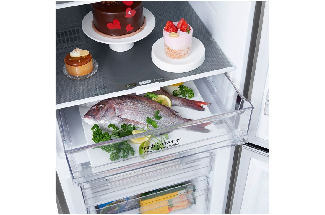 LG 335(L) | Bottom Freezer Refrigerator | Smart Inverter Compressor | LINEAR Cooling™ | Multi Air Flow, drawer , GN-B389FLDM, thumbnail 6
