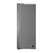 LG Door-in-Door™ ThinQ™ Side by Side 617L Refrigerator, UVnano™, LINEARCooling™, ThinQ™ in Silver color, side view, GC-L257KLKW, thumbnail 13