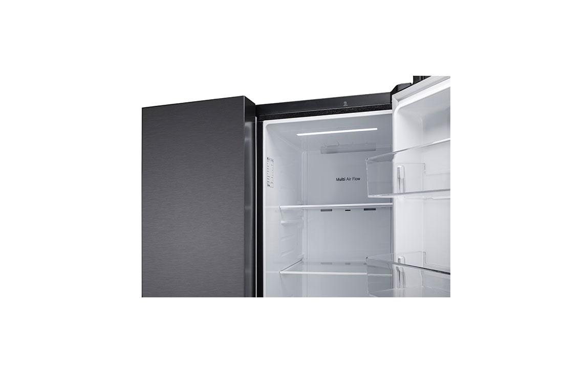 LG 674L Side-by-Side Refrigerator with Multi Air Flow, Multi Digital Sensors, Smart Diagnosis™, Matte Black Finish, 3-Star, Drawer Detail view, GC-B257KQJW, thumbnail 6