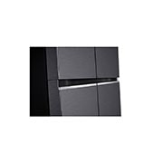 LG 674L Side-by-Side Refrigerator with Multi Air Flow, Multi Digital Sensors, Smart Diagnosis™, Matte Black Finish, 3-Star, Handle Detail view, GC-B257KQJW, thumbnail 8