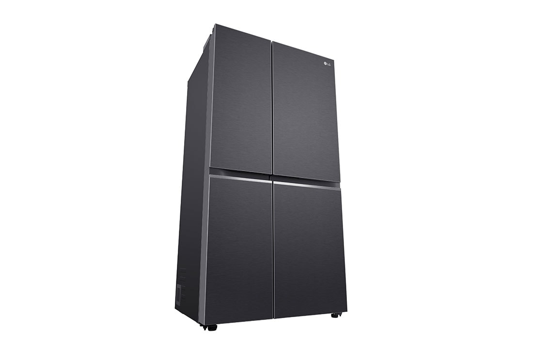 LG 674L Side-by-Side Refrigerator with Multi Air Flow, Multi Digital Sensors, Smart Diagnosis™, Matte Black Finish, 3-Star, Right side view, GC-B257KQJW, thumbnail 12