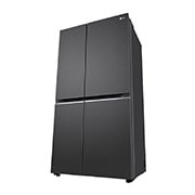 LG 674L Side-by-Side Refrigerator with Multi Air Flow, Multi Digital Sensors, Smart Diagnosis™, Matte Black Finish, 3-Star, Left side view, GC-B257KQJW, thumbnail 13