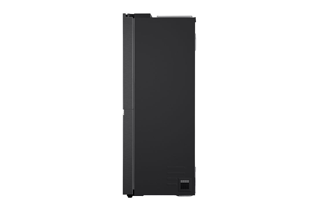 LG 674L Side-by-Side Refrigerator with Multi Air Flow, Multi Digital Sensors, Smart Diagnosis™, Matte Black Finish, 3-Star, Side view, GC-B257KQJW, thumbnail 14