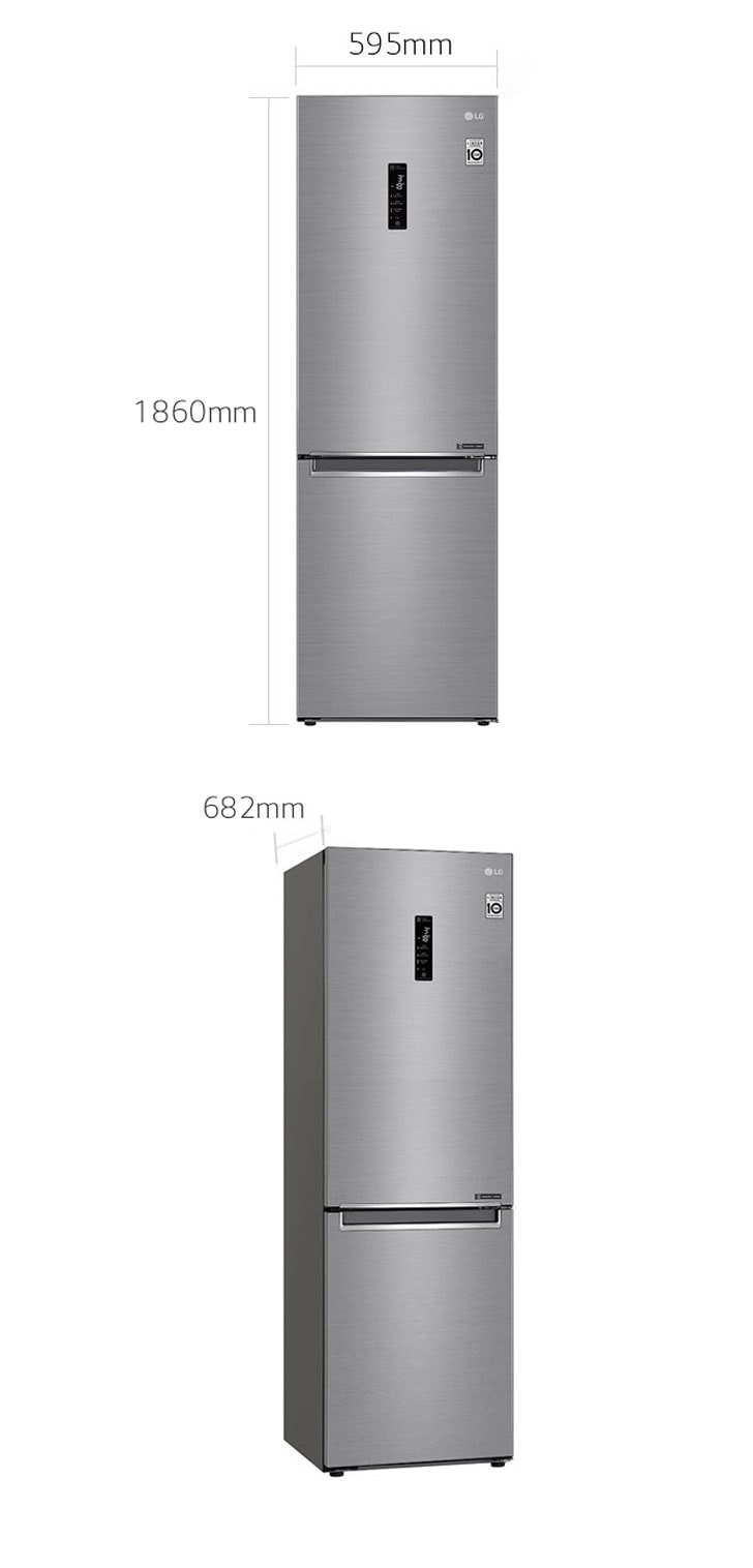 LG GC-B459NLHZ Net 374(L) Fridge | Bottom Freezer | Inverter Linear Compressor | Moist Balance Crisper™ | Smart ThinQ™