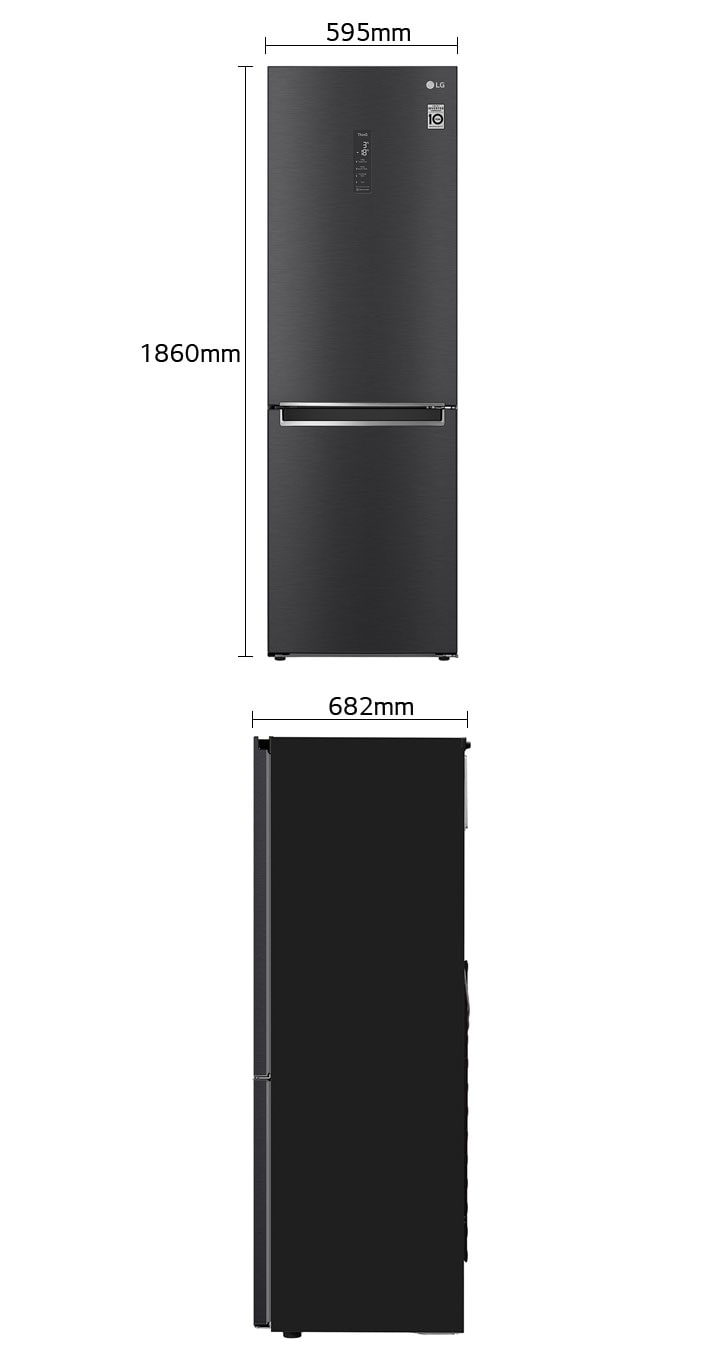 LG 341-Litres Fridge GC-B459NQDZ; Bottom Freezer with Smart Inverter Compressor Refrigerator