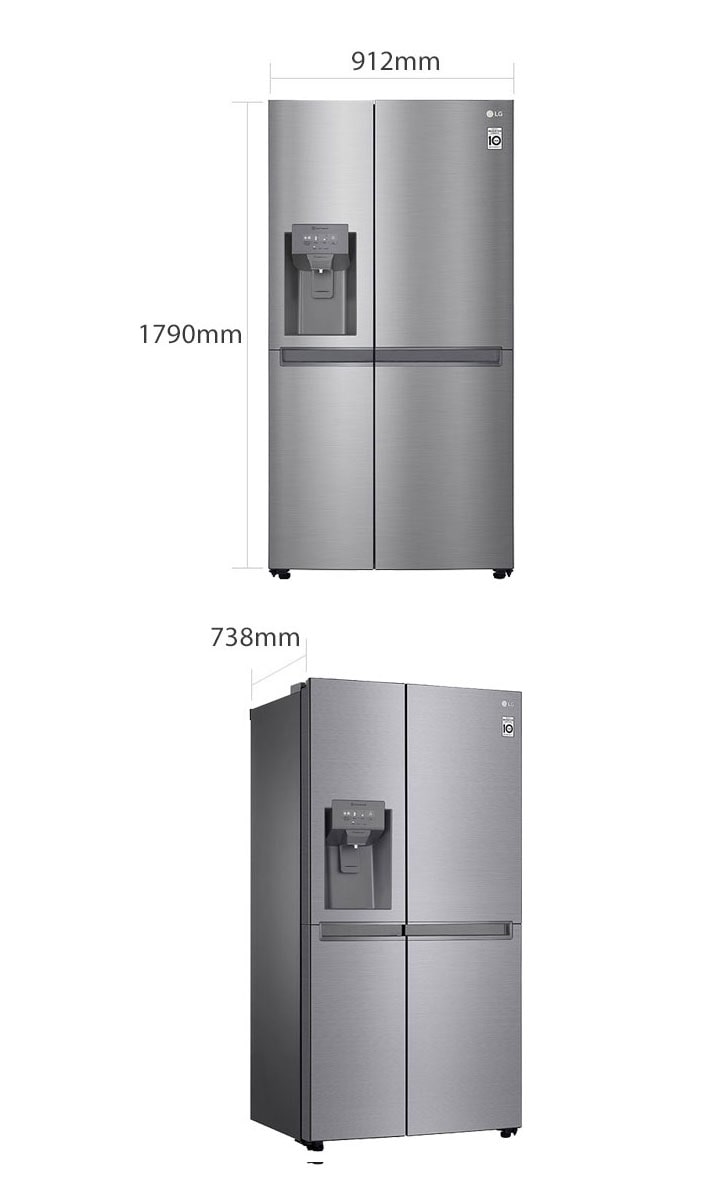 LG 625L Side by Side Refrigerator GC L247SLKV LG E.A