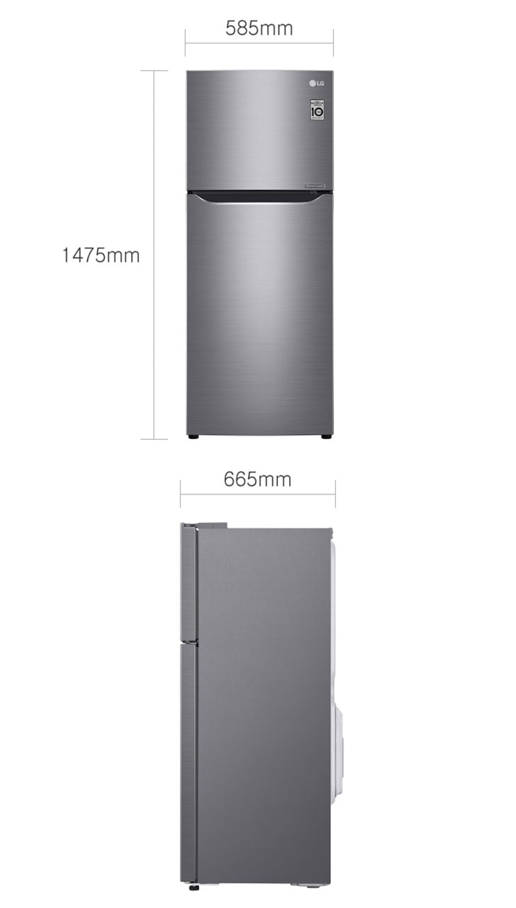 lg smart inverter refrigerator 258l