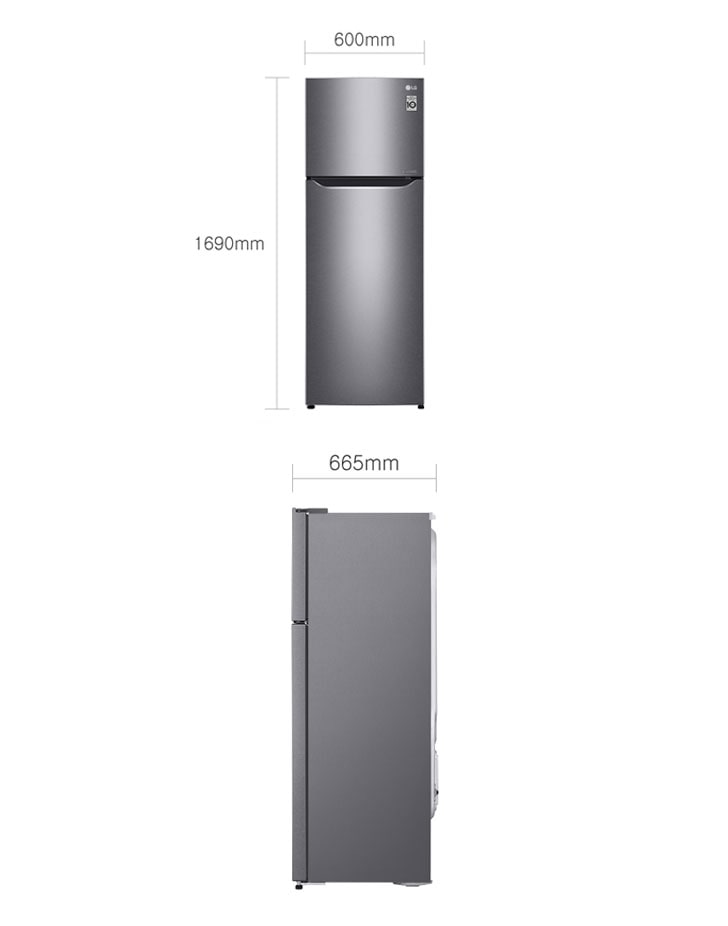 LG 372- Litres Fridge GN-B372SQCB; Net 312(L) | Top Freezer Refrigerator | Multi Air Flow | Smart Diagnosis™