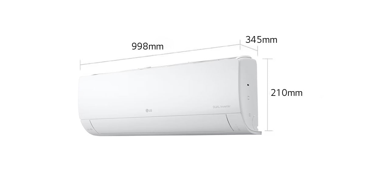 LG Split Wall Mounted Air Conditioner 24000BTU, Fast Cooling, Energy Saving, Less Noise, DUAL Cool Inverter Compressor™, Pre-Filter, Auto Cleaning, Anti-Corrosive Coating, Natural Led Lights, Inverter Winner S4NQ24K2QAL