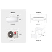 LG 24,000 BTU | LG DUALCOOL™ Inverter AC | Energy Saving | Faster Cooling, RAC_WINNER_Dimension&Installation_Gloss, S4-Q24K2QAL, thumbnail 13