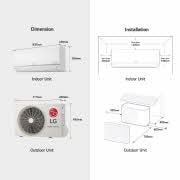 LG 12,000 BTU DUAL Inveter Compressor™ Split AC | LG EA, Dimension&Installation, S4-Q12JA28J, thumbnail 13