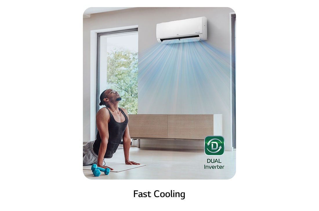 LG 9,000 BTU | DUAL Inveter Compressor™ Split AC , Left Side Open View 3, S4-Q09AA28B, thumbnail 11