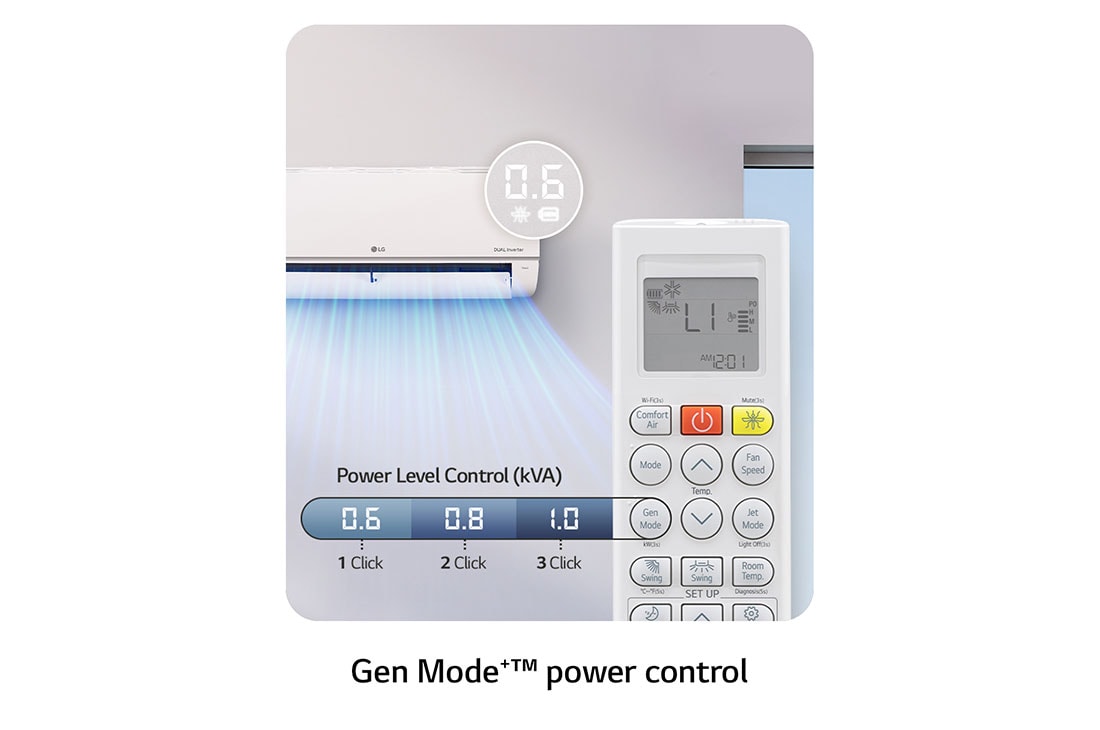 LG 9,000 BTU | DUAL Inveter Compressor™ Split AC , Top Perspective View, S4-Q09AA28B, thumbnail 12
