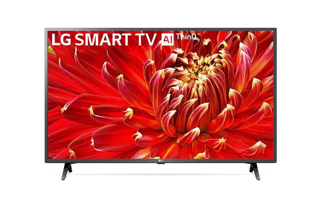 LG LED | 43 Inch Smart TV | LM6370 Series| Full HD | Sleek & Slim Design | Active HDR | WebOS | ThinQ, front view with infill image, 43LM6370PVA