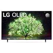 LG OLED TV 65 Inch A1 Series Cinema Screen Design 4K Cinema HDR webOS Smart with ThinQ AI Pixel Dimming, front view, OLED65A1PVA, thumbnail 3