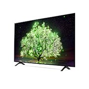 LG OLED TV 65 Inch A1 Series Cinema Screen Design 4K Cinema HDR webOS Smart with ThinQ AI Pixel Dimming, reverse 30 degree side view, OLED65A1PVA, thumbnail 5