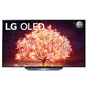 LG OLED TV 65 Inch B1 Series Cinema Screen Design 4K Cinema HDR webOS Smart with ThinQ AI Pixel Dimming, front view, OLED65B1PVA, thumbnail 2