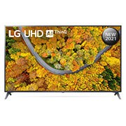 LG UHD 4K  | 70 Inch | UN75 Series| 4k Ultra HD | Cinema Screen Design | Active HDR | WebOS | ThinQ, front view with infill image, 70UP7550PVD, thumbnail 1