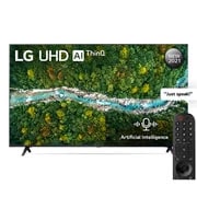 LG UHD 4K TV 50 Inch UP77 Series, Cinema Screen Design 4K Active HDR WebOS Smart AI ThinQ, front view with infill image, 50UP7750PVB, thumbnail 3