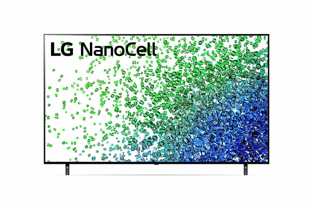 LG Real 4K NanoCell 75 Inch 80 Series, Nano Color, Quad Core Processor 4K, Cinema Screen, A front view of the LG NanoCell TV, 75NANO80VPA
