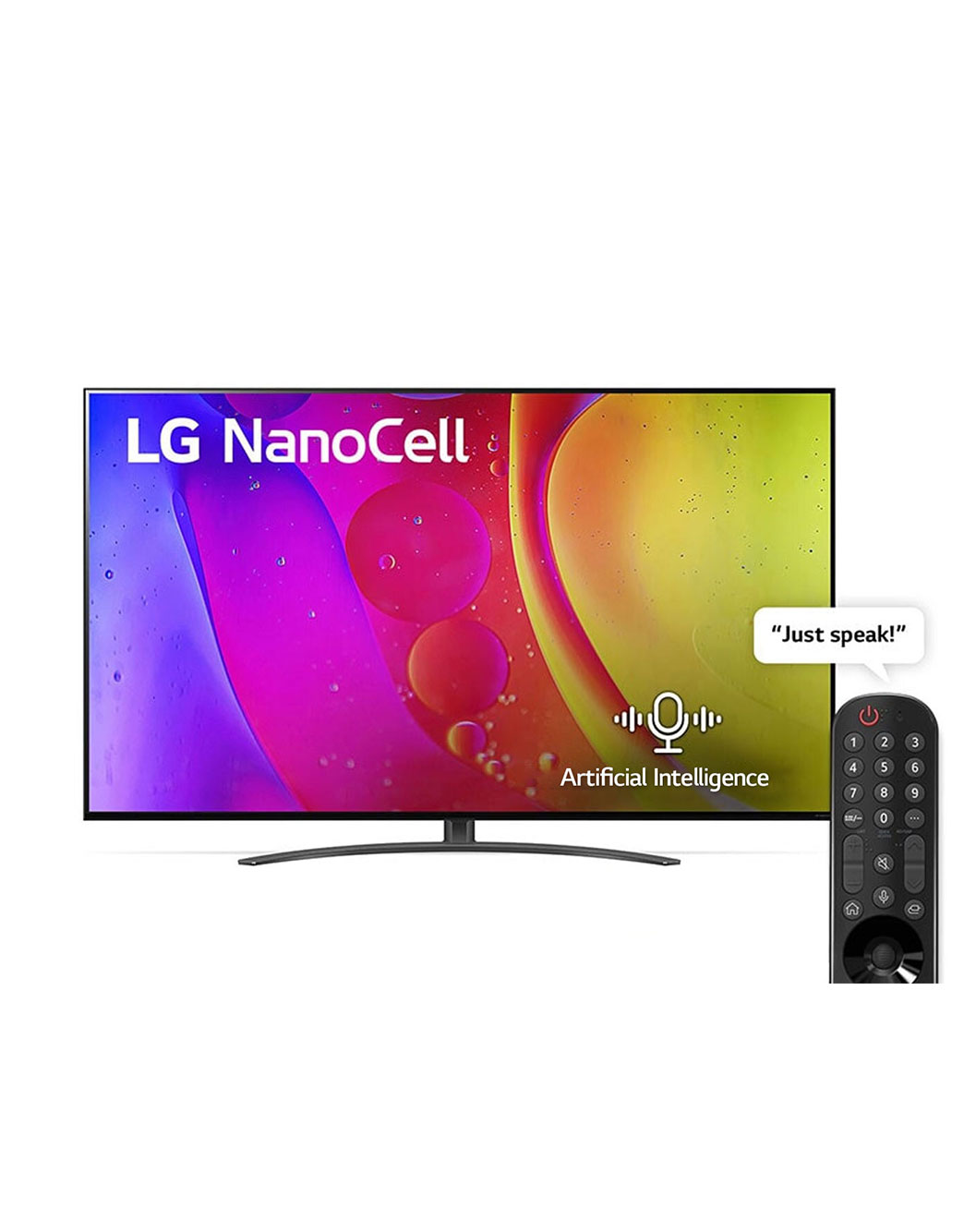 LG NanoCell TV 55 Inch NANO84 Series, Cinema Screen Design 4K Active HDR  WebOS Smart AI ThinQ Local Dimming