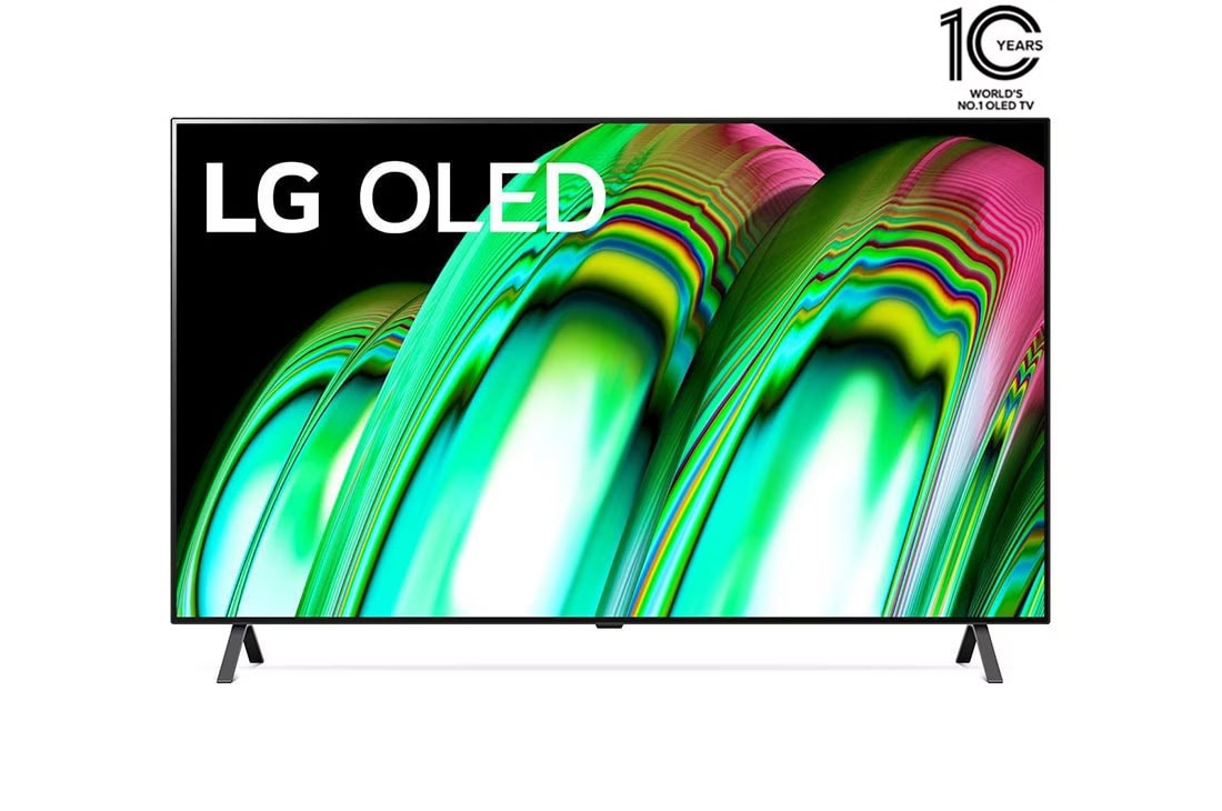 LG OLED 2022 | 55 Inch | A2 series| 4k Cinema HDR | AI Sound  Pro |  Magic Remote | Self-lit | Immersive Surround Sound  | WebOS | Smart  AI ThinQ, Front view , OLED55A26LA