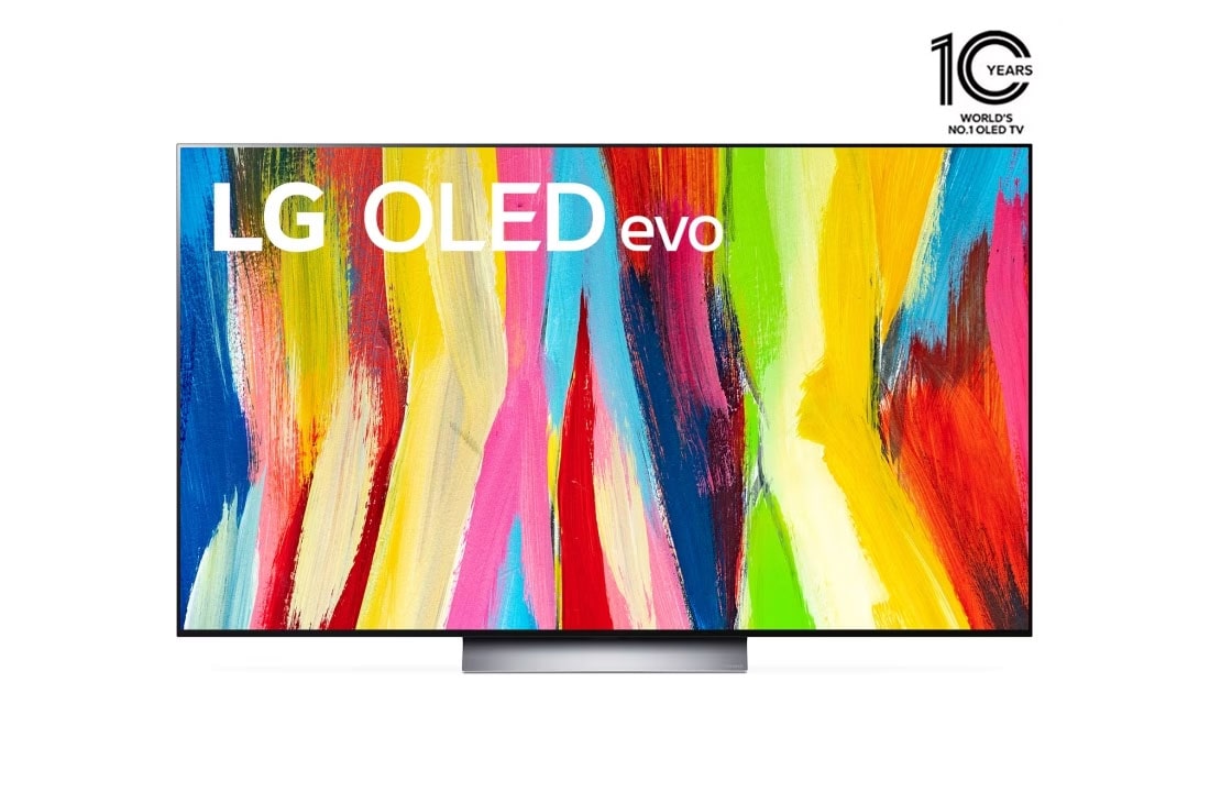 LG OLED evo | 65 Inch | C2 series | 4k Cinema HDR | Cinema Screen Design  |WebOS22 |ThinQ, Front view , OLED65C26LA