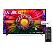 LG UHD 4K TV 2023| 65 Inch | UR80 series| WebOS 23 | Smart AI ThinQ | Magic Remote | AI Concierge | Cinema Immersion | Game Optimizer & Dashboard, A front view of the LG UHD TV, 65UR80006LJ, thumbnail 1