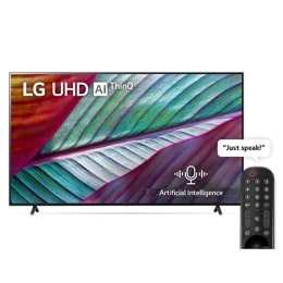 A front view of the LG UHD TV