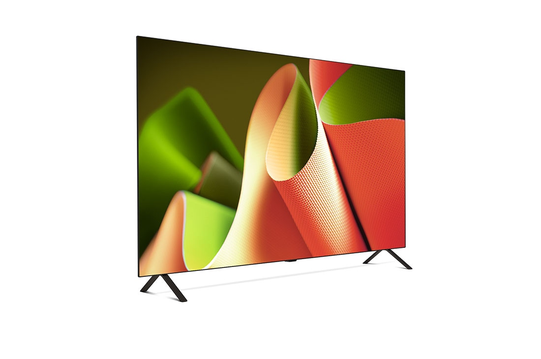 LG 55 Inch LG OLED AI B4 4K Smart TV AI Magic remote Dolby Vision webOS24 - OLED55B46LA (2024), Slightly-angled left-facing side view of LG OLED TV, OLED B4, OLED55B46LA, thumbnail 2