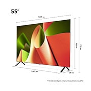 LG 55 Inch LG OLED AI B4 4K Smart TV AI Magic remote Dolby Vision webOS24 - OLED55B46LA (2024), Dimension image, OLED55B46LA, thumbnail 3