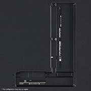 LG 75 Inch LG QNED AI QNED80 4K Smart TV AI Magic remote HDR10 webOS24 - 75QNED80T6B (2024), Port view, 75QNED80T6B, thumbnail 6