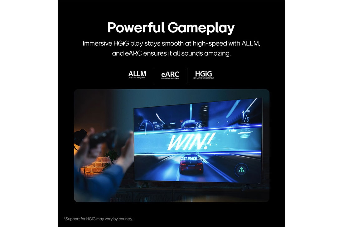 LG 65 Inch LG QNED AI QNED80 4K Smart TV AI Magic remote HDR10 webOS24 - 65QNED80T6B (2024), Powerful gameplay, 65QNED80T6B, thumbnail 12