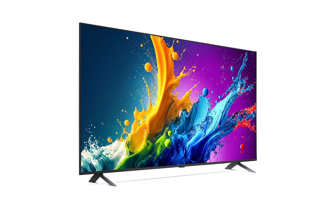 LG 55 Inch LG QNED AI QNED80 4K Smart TV AI Magic remote HDR10 webOS24 - 55QNED80T6B (2024), Front slight left view, 55QNED80T6B, thumbnail 2