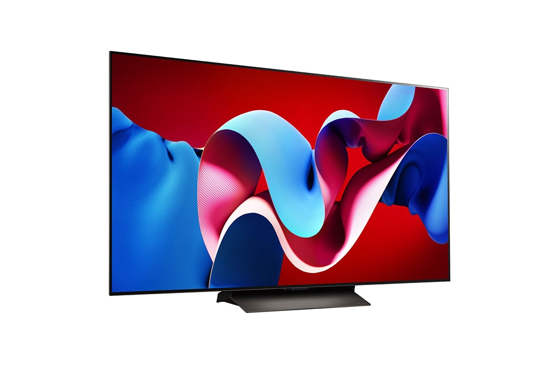 LG 55 Inch LG OLED evo C4 4K Smart TV AI Magic remote Dolby Vision webOS24 2024, Slightly-angled right-facing side view of LG OLED evo TV, OLED C4, OLED55C46LA, thumbnail 10
