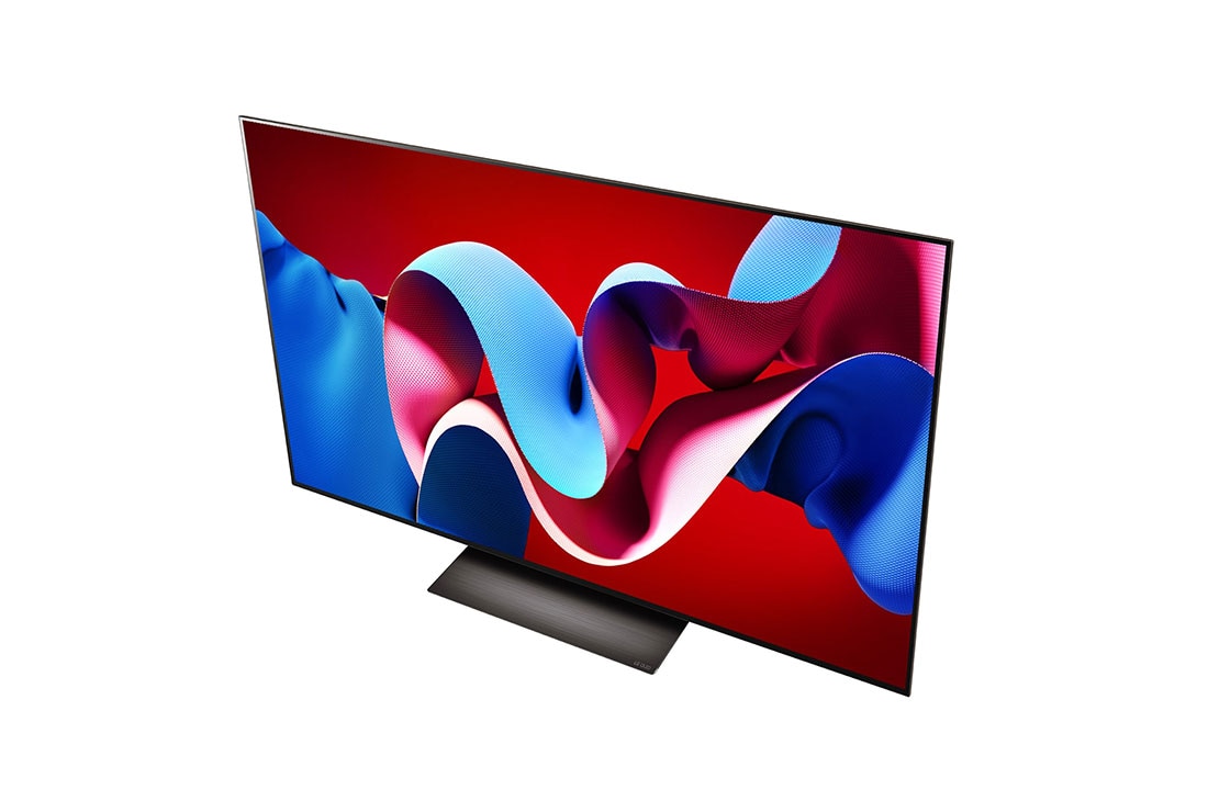 LG 55 Inch LG OLED evo C4 4K Smart TV AI Magic remote Dolby Vision webOS24 2024, Angled view of LG OLED evo TV, OLED C4 from above, OLED55C46LA, thumbnail 12