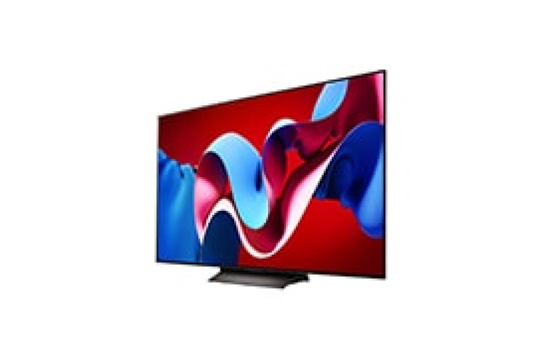 LG 65 Inch LG OLED evo C4 4K Smart TV AI Magic remote Dolby Vision webOS24 2024, Left-facing side view of LG OLED evo TV, OLED C4, OLED65C46LA, thumbnail 7