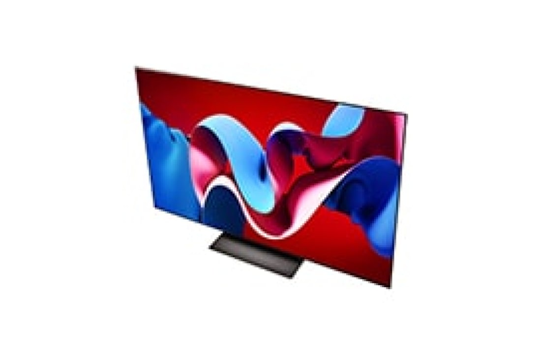 LG 65 Inch LG OLED evo C4 4K Smart TV AI Magic remote Dolby Vision webOS24 2024, Angled view of LG OLED evo TV, OLED C4 from above, OLED65C46LA, thumbnail 12