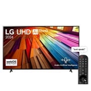LG 86 Inch LG UHD AI UT80 4K Smart TV AI Magic remote HDR10 webOS24, Front view, 86UT80006LB, thumbnail 1