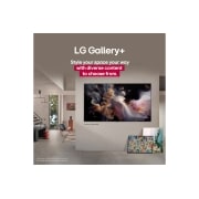 LG 86 inch LG NanoCell AI NANO80 4K Smart TV AI Magic remote HDR10 webOS25 2025 , Interior of a sophisticated home. Lots of different artworks are displayed. On the center wall is an LG TV with artwork on the screen. The TV looks like a painting from a museum., 86NANO80A6A, thumbnail 14
