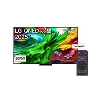 LG 75 inch LG QNED evo AI QNED86 4K 120Hz Smart TV AI Magic remote webOS25 2025 , font view, 75QNED86A6A, thumbnail 1