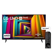 LG 98 Inch LG UHD UT90 4K Smart TV AI Magic remote HDR10 webOS24 2024, front view with infill, 98UT90006LA, thumbnail 1
