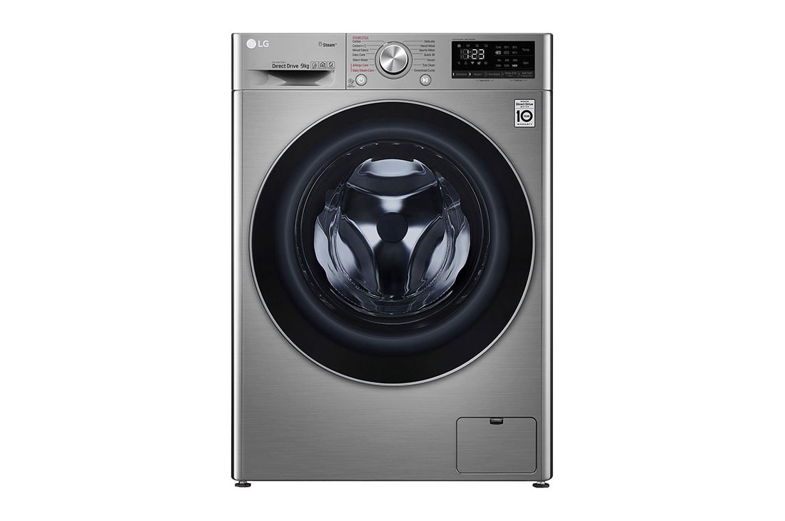 LG 9kg | Front Load Washer | AI DD™ | Steam Washer | ThinQ™, F4V5VYP2T