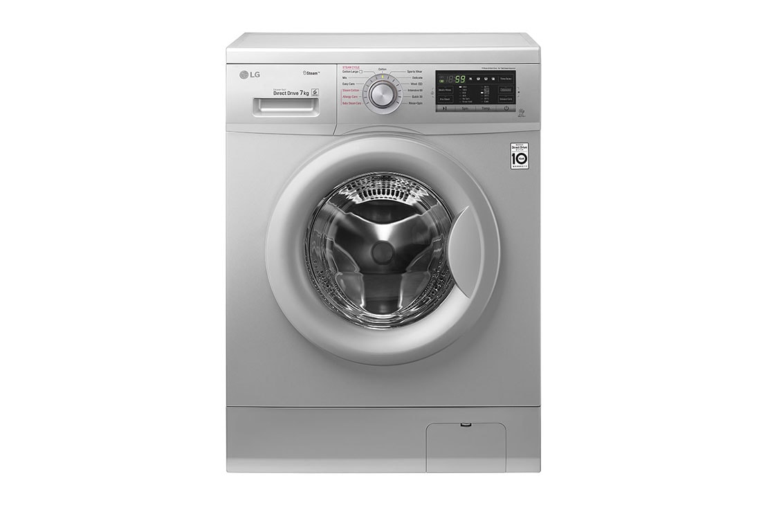 LG 7kg | Front Load Washer | Inverter DD |  Steam™ | 6 Motion DD, LG-FH2G7QDY5-Front, FH2G7QDY5